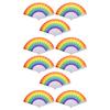 10 Pcs Rainbow Folding Fan Fans Photo Props Creative Foldable Dancing Dance Performance Supplies Exquisite