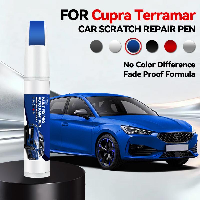 Для CUPRA Terramar Ремонтная ручка для краски автомобиля Аксессуары для ремонта царапин на краске Космический синий Черный Ледниковый белый Тиманфайский серый Красный