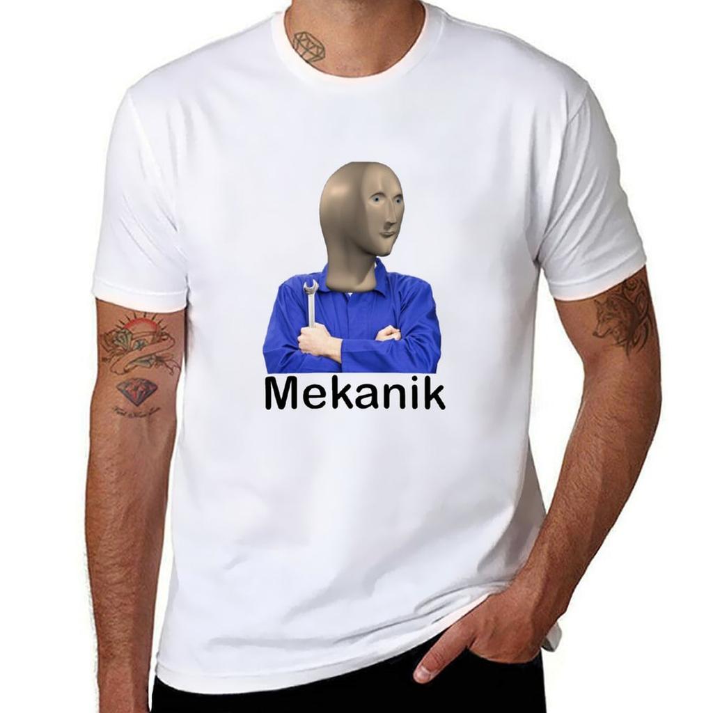 MEKANIK at your service TShirt Basic Daily Outfit Short Sleeve Tee