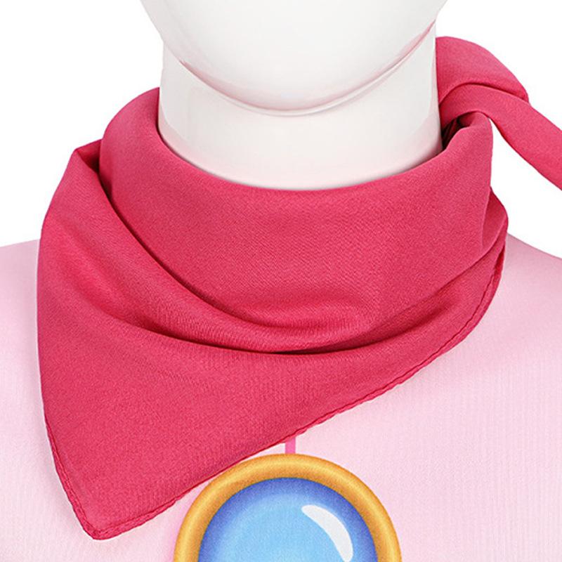 Marioeds Peach Princess Cosplay Costume Bodysuit for Girls Women Zentai Halloween Jumpsuit Kawaii Anime Bodysuits Gifts