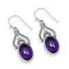 Натуральный аметист драгоценный камень стерлингового серебра 925 пробы ручной работы висячие серьги для женщин и девочек