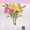 Long Realistic Single Branch Lily Flower For Wedding And Home Decoration