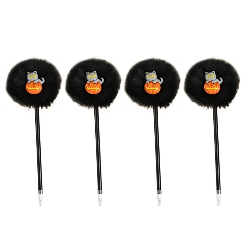 4 шт. Хэллоуин Мультяшная гелевая ручка Забавная пишущая ручка Офисные принадлежности для студента Награда за игру Принадлежности для вечеринки на Хэллоуин