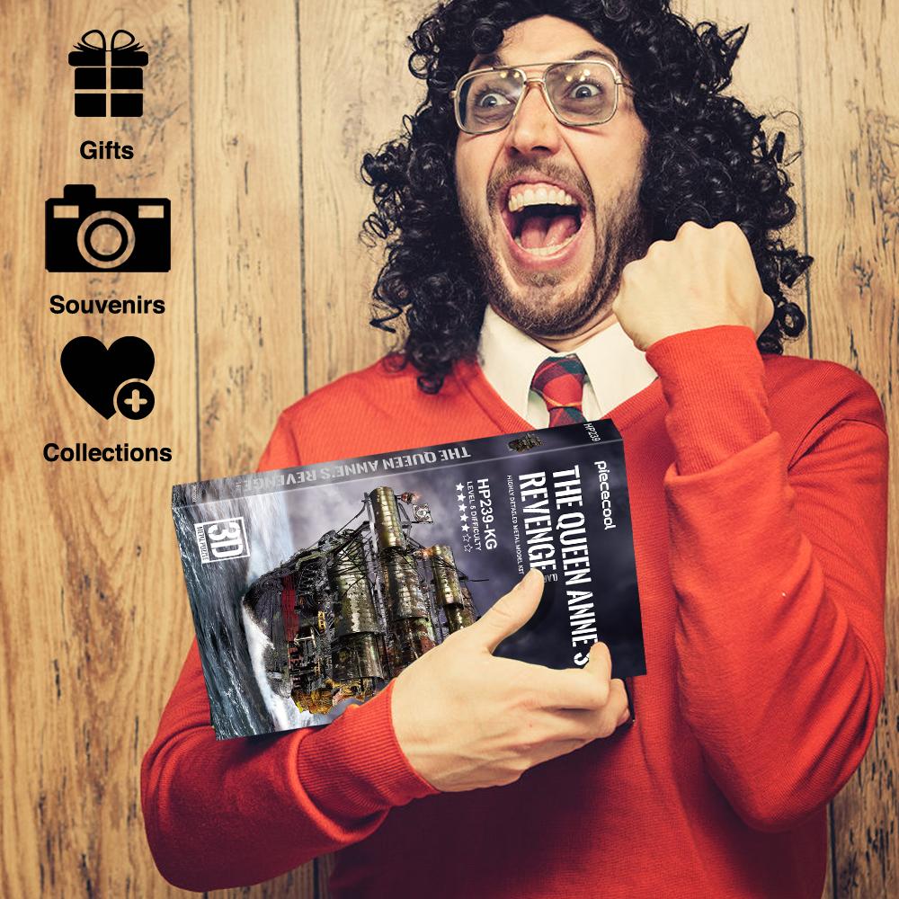 Piececool Metal Puzzle The Queen Revenge Jigsaw Модель пиратского корабля для подростков Головоломка