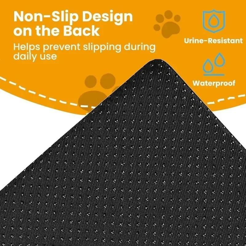 Large honeycomb double litter trap mat, non-slip waterproof and urine-proof litter box mat, kitten supplies and essentials