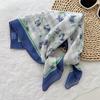 New French pastoral floral literary small headscarf spring and summer seaside versatile photo silk scarf multi-functional hair tie