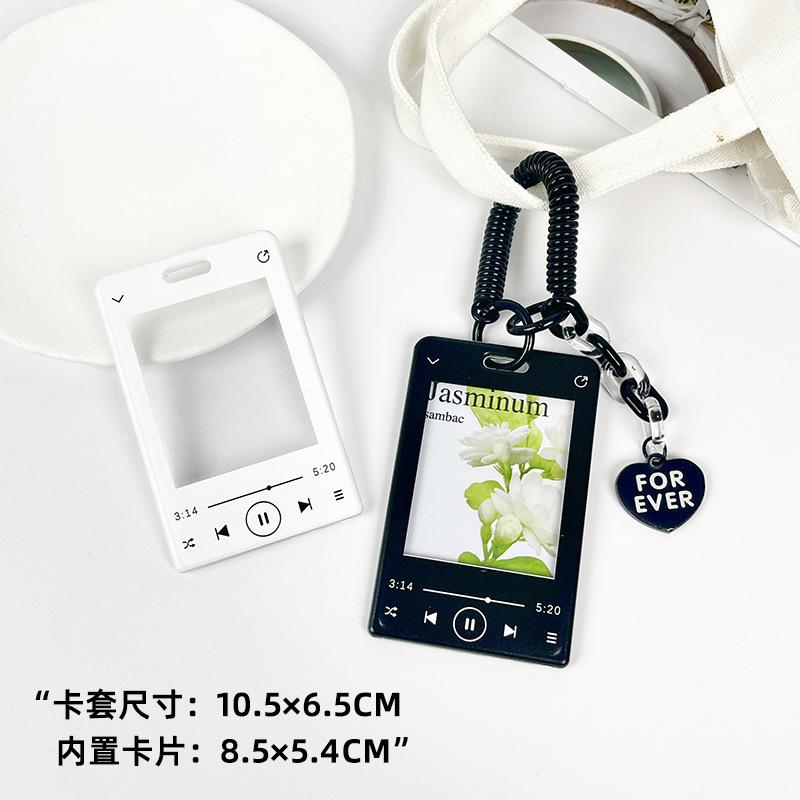 Ins Transparent Acrylic Photocard Holder Keychain Idol Photo Sleeve Credit ID Bank Card Holder Student Card Case Protective Case