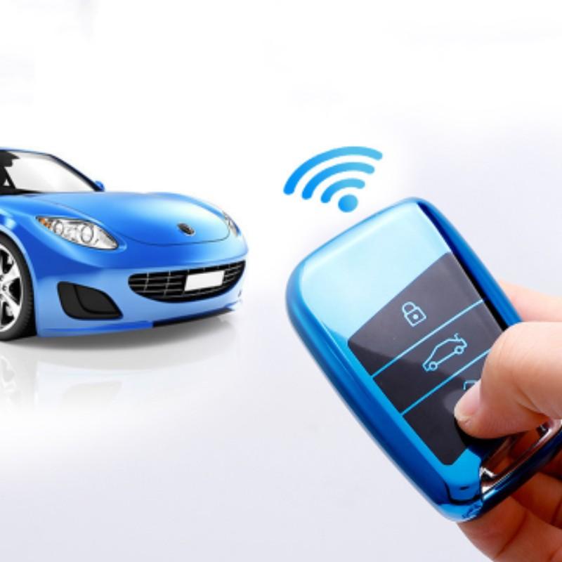 Модный чехол для дистанционного ключа из ТПУ для Volkswagen VW Magotan Passat B8 Golf для Skoda Superb A7 Kodiaq, защитные аксессуары