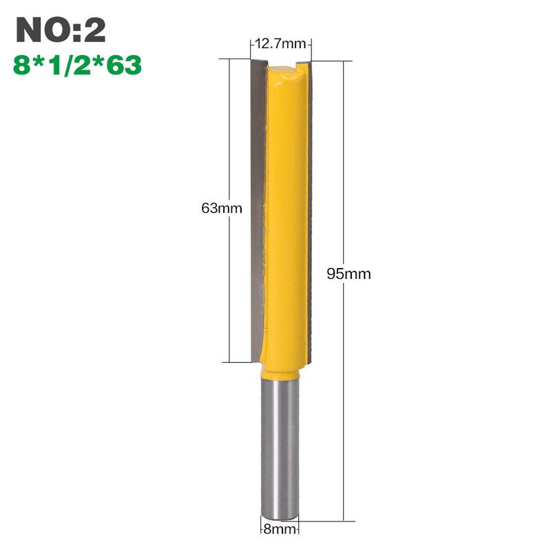 8mm Shank Carbide Extra Long Straight Router Bit Woodworking Cutter 3 Sizes