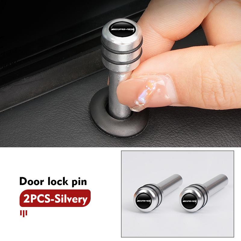 2/4pcs Car Security Window Door Lock Pull Pins Aluminum Interior For Mercedes Benz AMG A B C E S G Class W201 W210 W108 W205 XM2