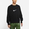 Nike Спортивная одежда Swoosh Повседневная толстовка с длинным рукавом с круглым вырезом Мужские топы Черный DA0087-010
