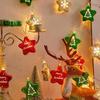 LED Electroplated Snowflake & Star String Lights - Christmas Atmosphere Flashing Fairy Tinsel Ball Decor