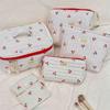 Cherry Print Travel Toiletry Bag - Large Capacity, Portable Handheld Cosmetic Pouch