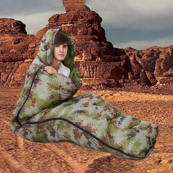 Спальный мешок для кемпинга, сверхлегкий водонепроницаемый 3-сезонный теплый конверт, спальные мешки для путешествий на открытом воздухе, походные принадлежности