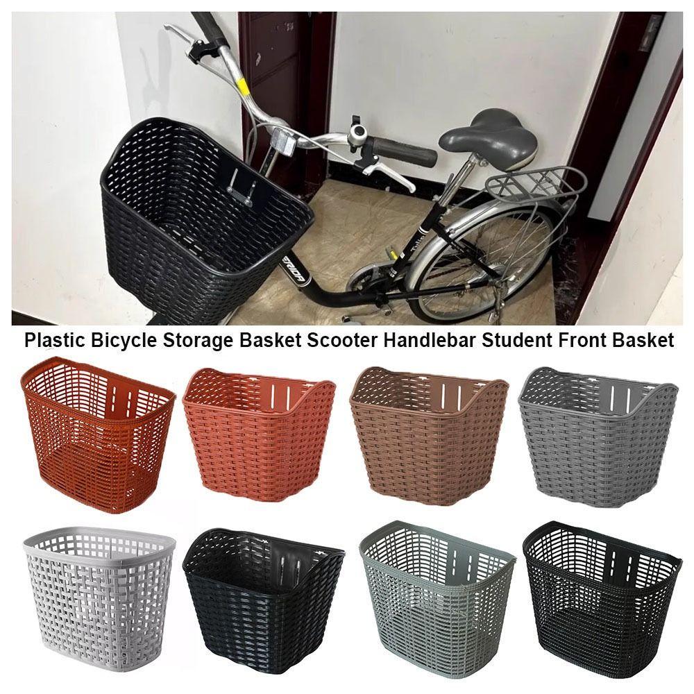 Plastic Bicycle Storage Bag Hollow Scooter Handlebar Basket Rear Cycling Accessories