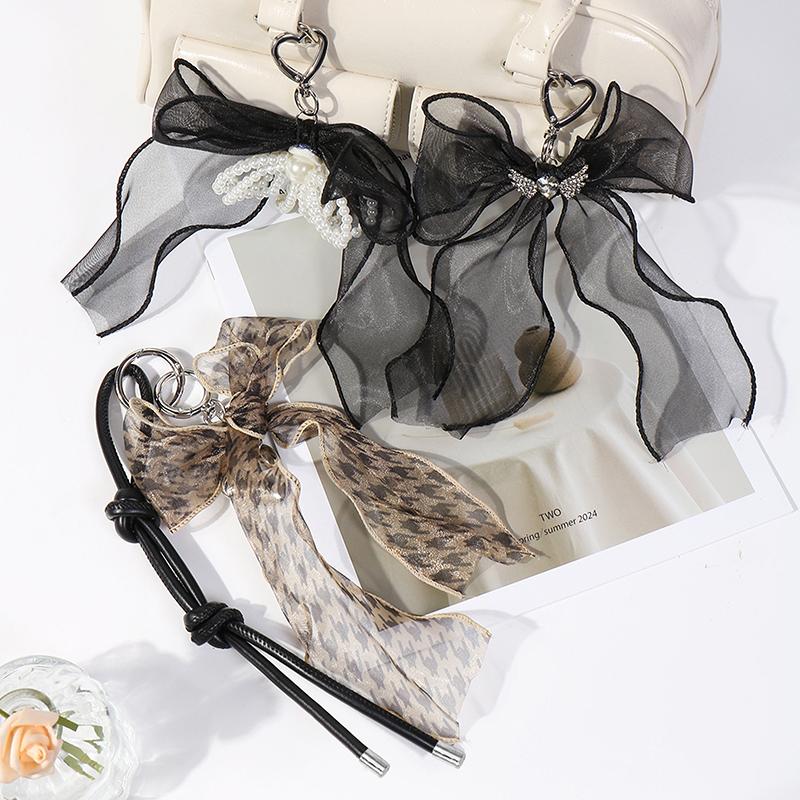 Стильный Изысканный Брелок-Подвеска с Бантом из Имитации Жемчуга Сладкий Брелок Изысканные Аксессуары для Украшения Рюкзака Подарки