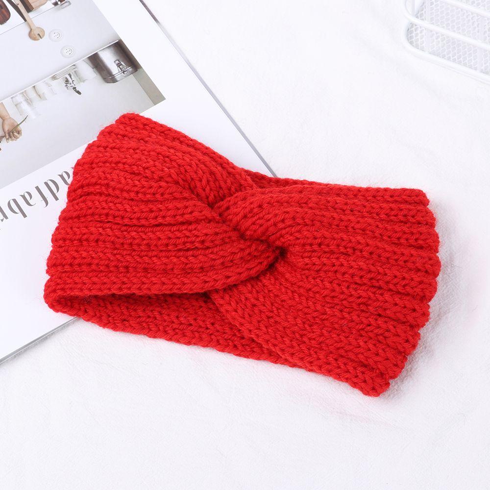New Hair Accessories Winter Knitting Headwear Weaving Cross Headband Head Wrap Crochet Turban