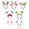 Tropical Summer Headwear Luau Palm Antler Headband Party Costume Stall Pedlar Supply for Picnic Pool Parties