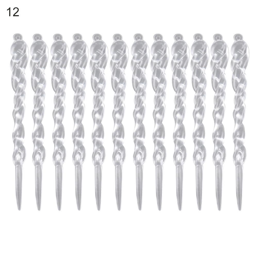 12 шт. имитация поддельной сосульки с веревкой, подвесное украшение для рождественской елки