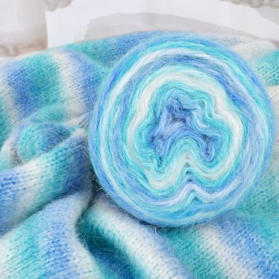 1 рулон пряжи градиента 133,9 дюйма пряжа мохеровая пряжа пряжа из смеси акрила и шерсти