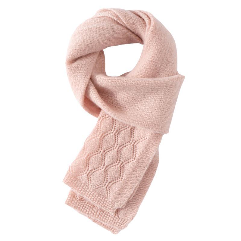 Women's 100% Pure Cashmere Scarf - Warm, Versatile Knit for Autumn/Winter Fashion