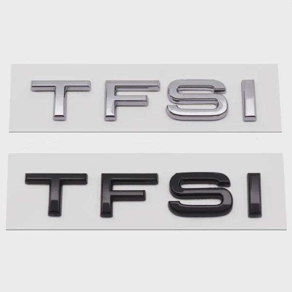 3D ABS Black TFSI Logo TDI TT Car Trunk Emblem Badge For A3 A4 A5 A6 A7 A8 Q2 Q3 Q5 Q7 Q8 TFSI TDI Sticker Accessories
