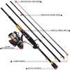 Fishing Rods Reels Combo Spinning Reel with Fishing Line Baits Accessories Lure Fishing Full Set