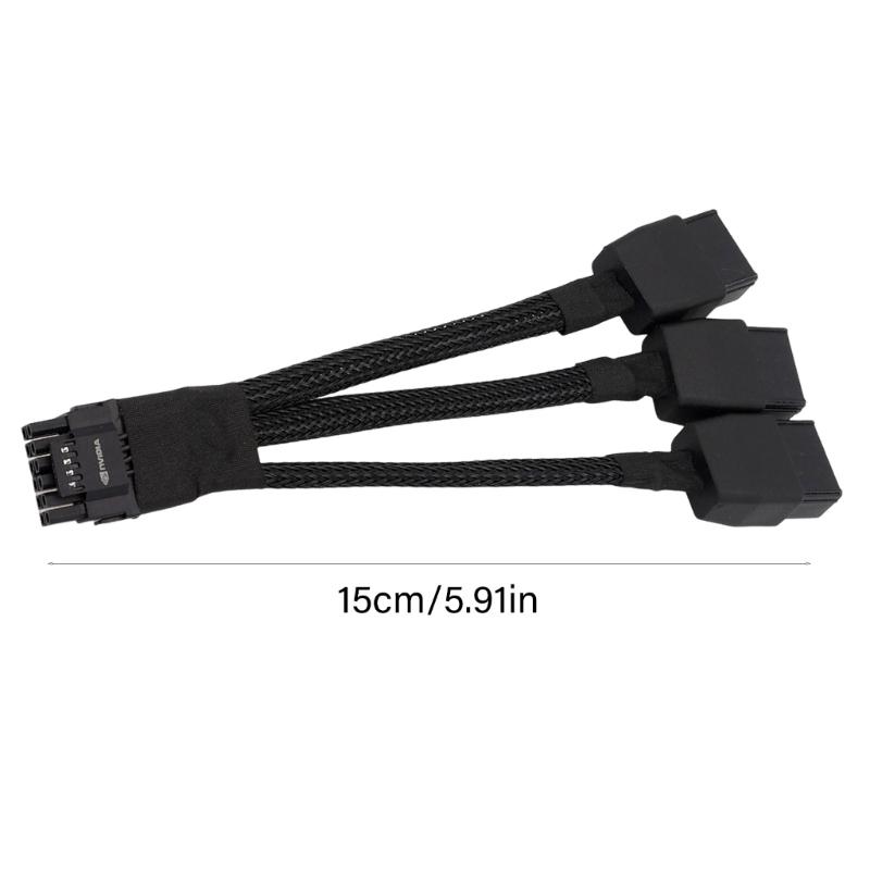 Мощный 600 Вт PCIe 3x 8-контактный female - 16-контактный кабель питания видеокарты 12VHPW для игровых сборок ПК