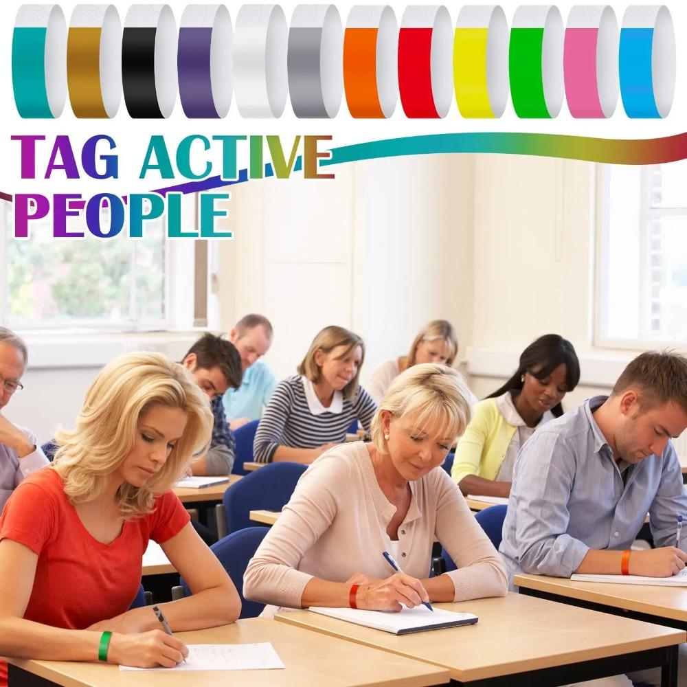 100 Pcs Paper Tyvek Wristbands Synthetic Paper Wrist Festivals Admission Party Identification