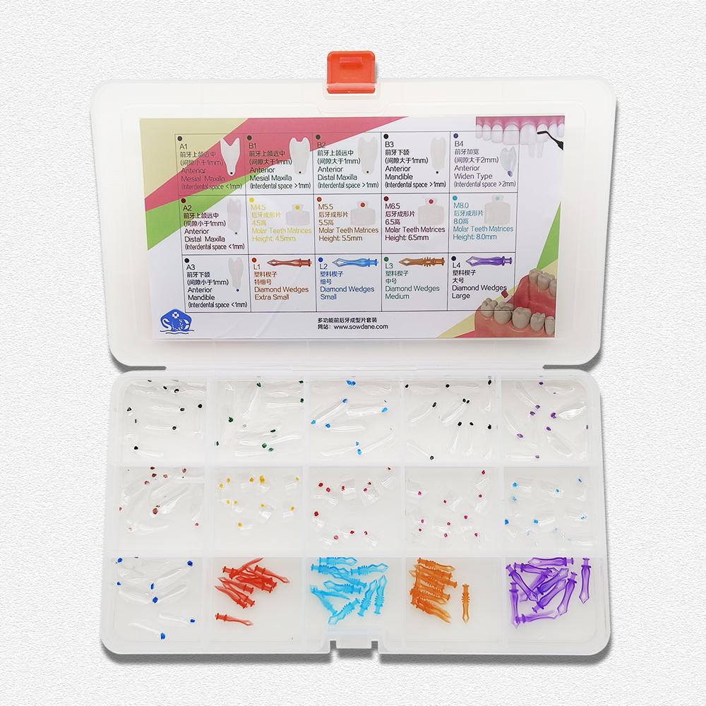 1 пакет (150pcs / уп) Dental Clear Matrix BT Прозрачные матрицы Передние зубы PosteriorFit Bioclear Зубы Молярная дуга Класс Реставрация Черный Треугольник