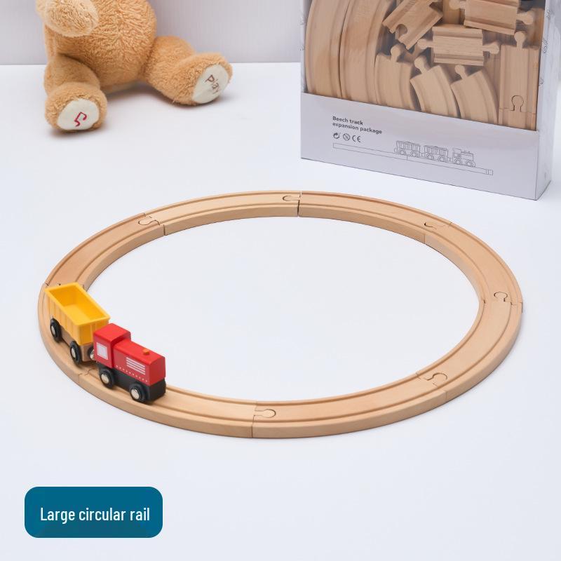 Wooden Electric Train Track Building Blocks - Compatible with Thomas
