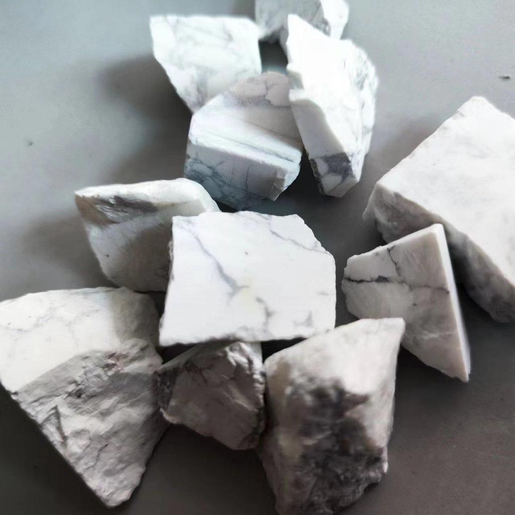 Natural Decor Howlite Rough Raw White Turquoise Crystal Decorative Stone Reiki Enhance Your Home Room Decoration Stone