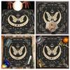 Mystical Moon Butterfly Flower Tarot Tablecloth Divination Altar Cloth Board Game Mat