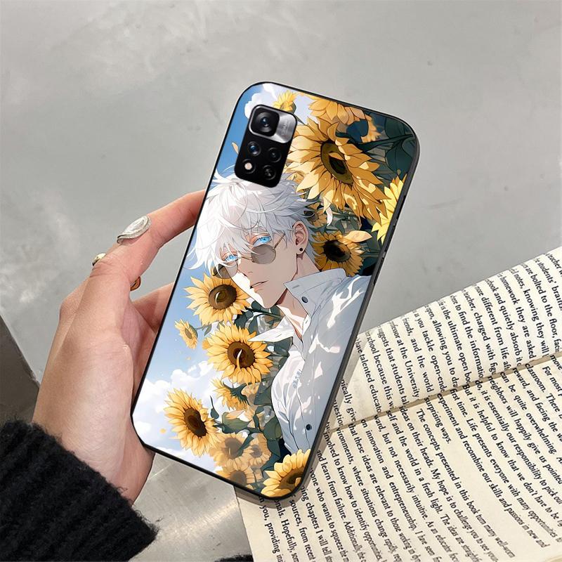 Чехол для телефона Jujutsu Kaisen Сатору Годжо для Xiaomi Redmi note 13 12 Pro 11S 11 10 Pro 10S 12S Redmi 10 9C 13C