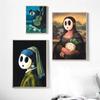 Funny Masterpiece Collection Postes Print Canvas Painting Mona Lisa Van Gogh Reproduction Wall Art For Room Home Decoration