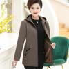 Spring Autumn Mother Windbreaker Middle-Aged Elderly Coat Women's Outerwear Tops Wear Jacket Plus Size