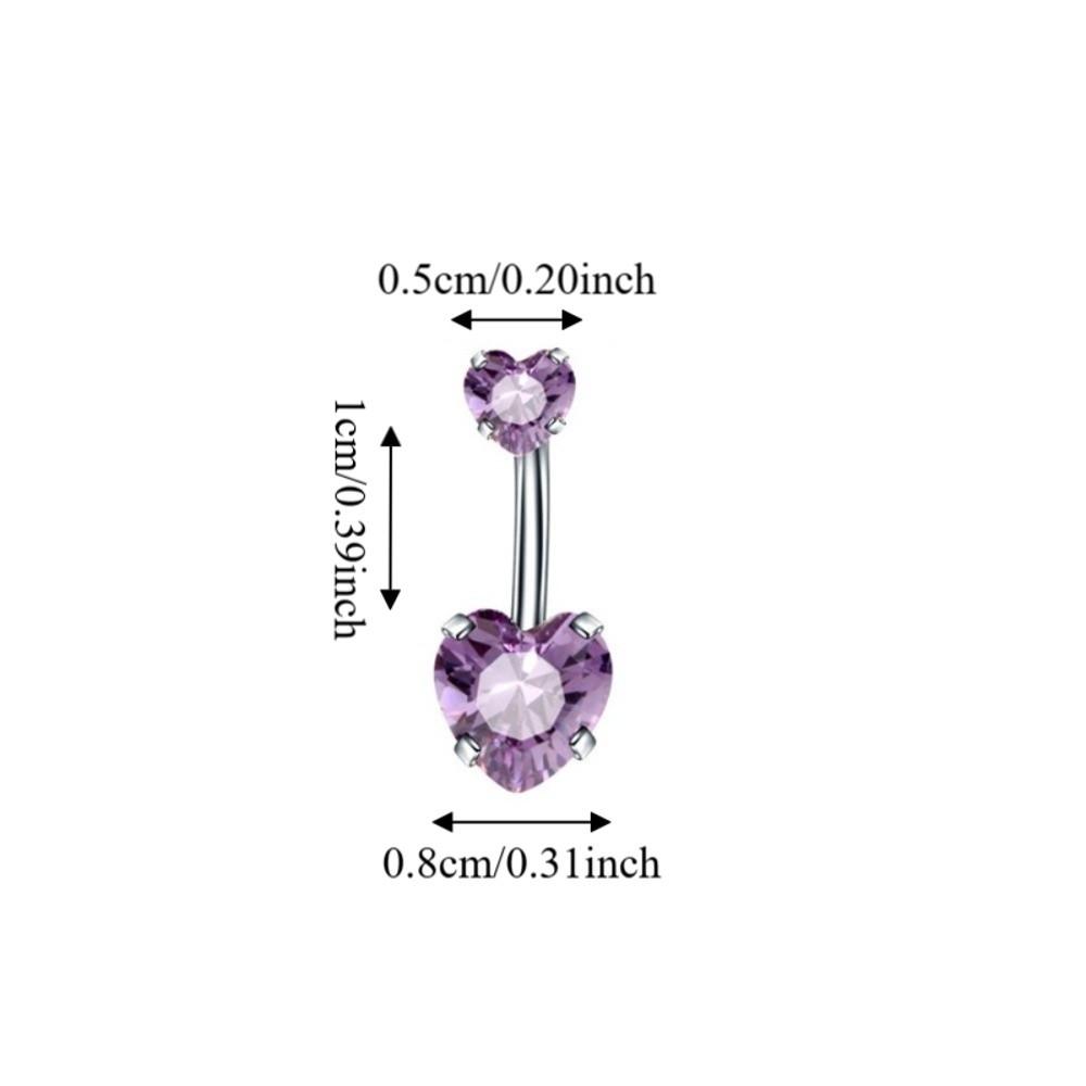 Internal Thread Belly Piercing Heart Body Jewelry Sexy Belly Button Rings Women