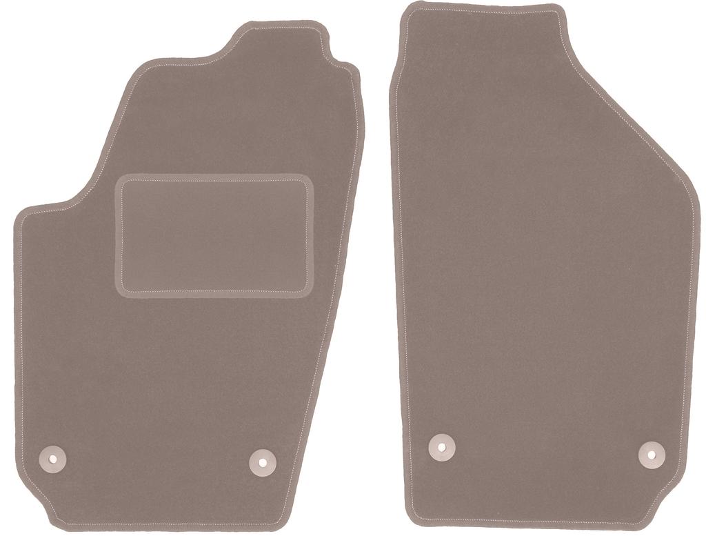 Beige front floor mats for: Volkswagen Polo IV 9N hatchback (2001-2009)