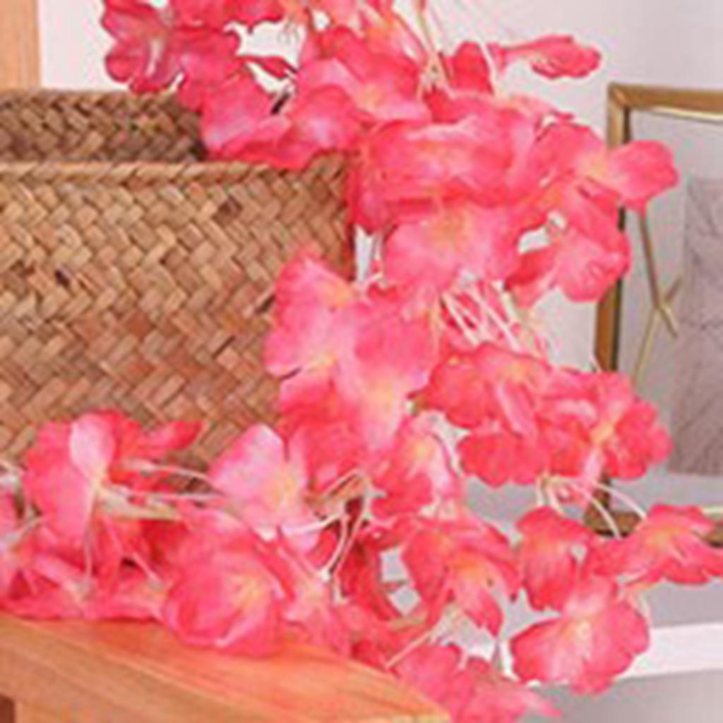 1,8 м 256 Искусственная гирлянда из цветов сакуры, Подвесные лозы для весеннего домашнего декора, Украшения для свадебной вечеринки