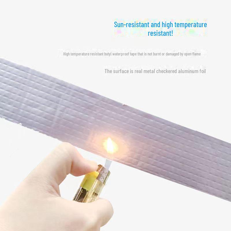 Водонепроницаемая бутиловая лента с алюминиевой фольгой для ремонта утечек, веранд, крыш, цветной стальной черепицы, трубопроводов - самоклеящаяся водонепроницаемая мембрана