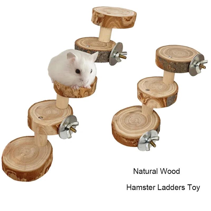 Funny Apple Tree Wooden Ladder Hamster Toy Ladder Bridge For Small Pet Toys Natural Wooden Toys Small Animals Cage Pet Supplies