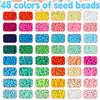 Glass Seed and Letter Beads Set: 3mm/4mm for DIY Friendship Bracelets and Jewelry