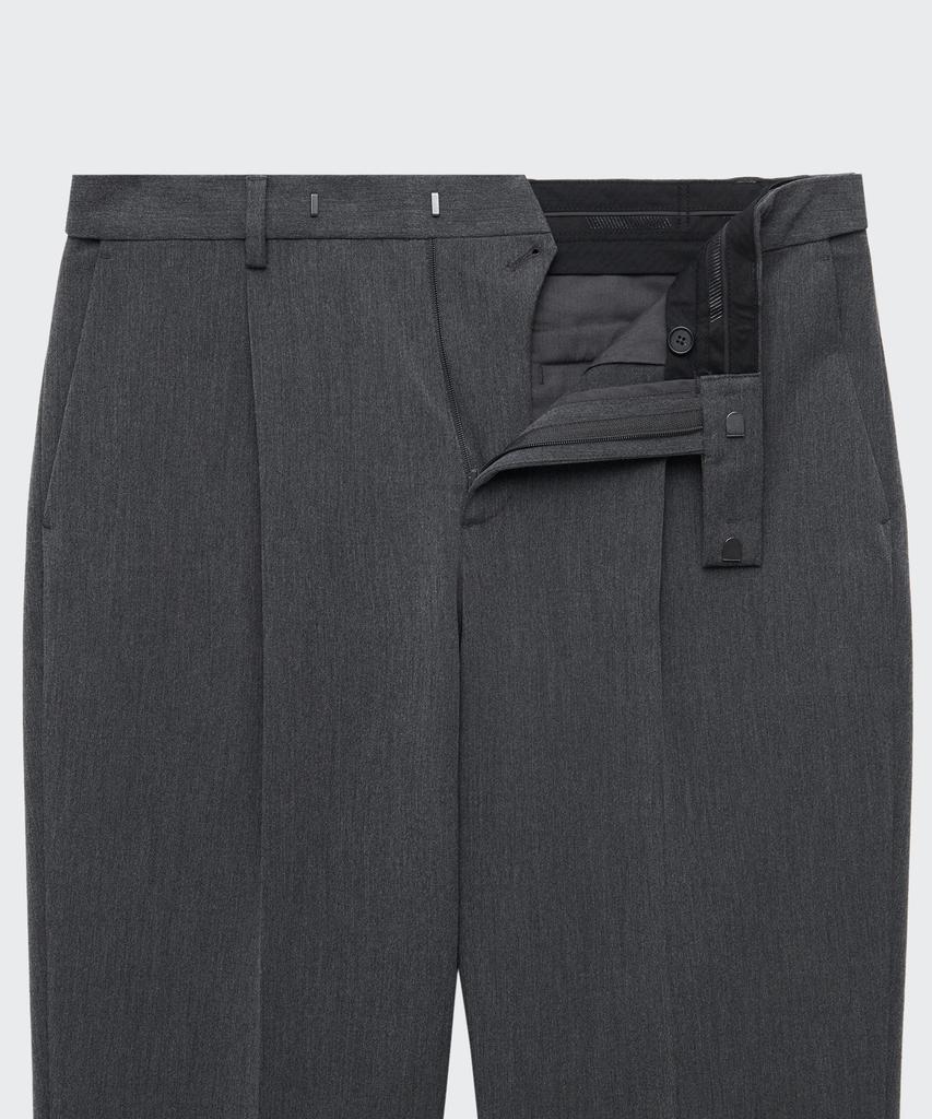 MUSINSA STANDARD Wide Hidden Banding Slacks [Medium Gray]