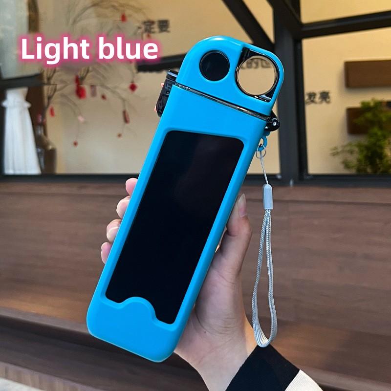 Plastic Straw Water Cup Water Simple Bottle Rectangular Cup Water Bottle Cute Adult Portable Fall Resistance High Color Value