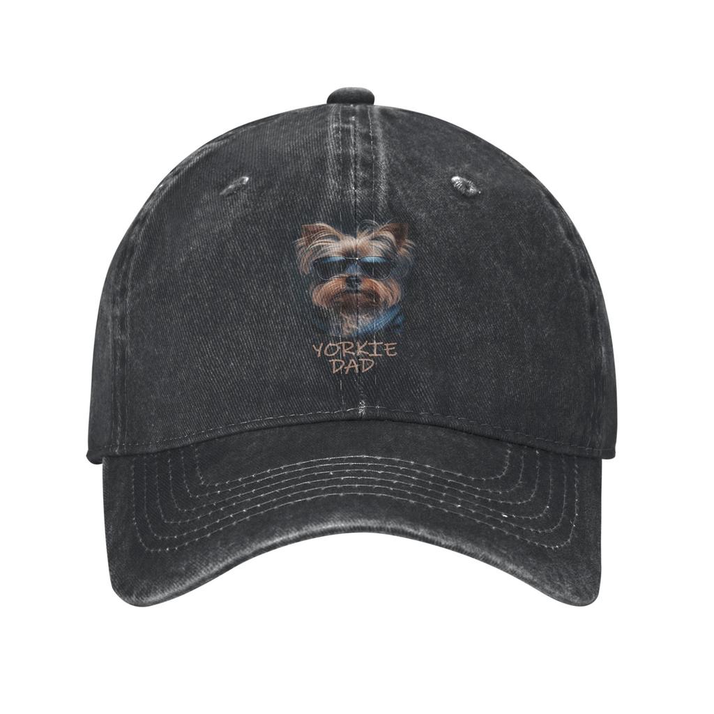 Funny Yorkshire Terrier Lover Dog Unisex Baseball Caps Distressed Denim Caps Hat Outdoor All Seasons Travel Adjustable Sun Cap