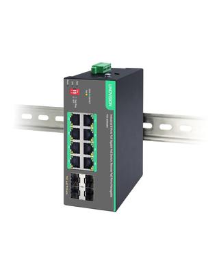 LINOVISION Промышленное облачное управление PoE 4 SFP Все гигабитные PoE PoE Бюджетный управляемый удаленный порт PoE 8-портовый коммутатор дальнего управления, восходящие каналы, концентратор,