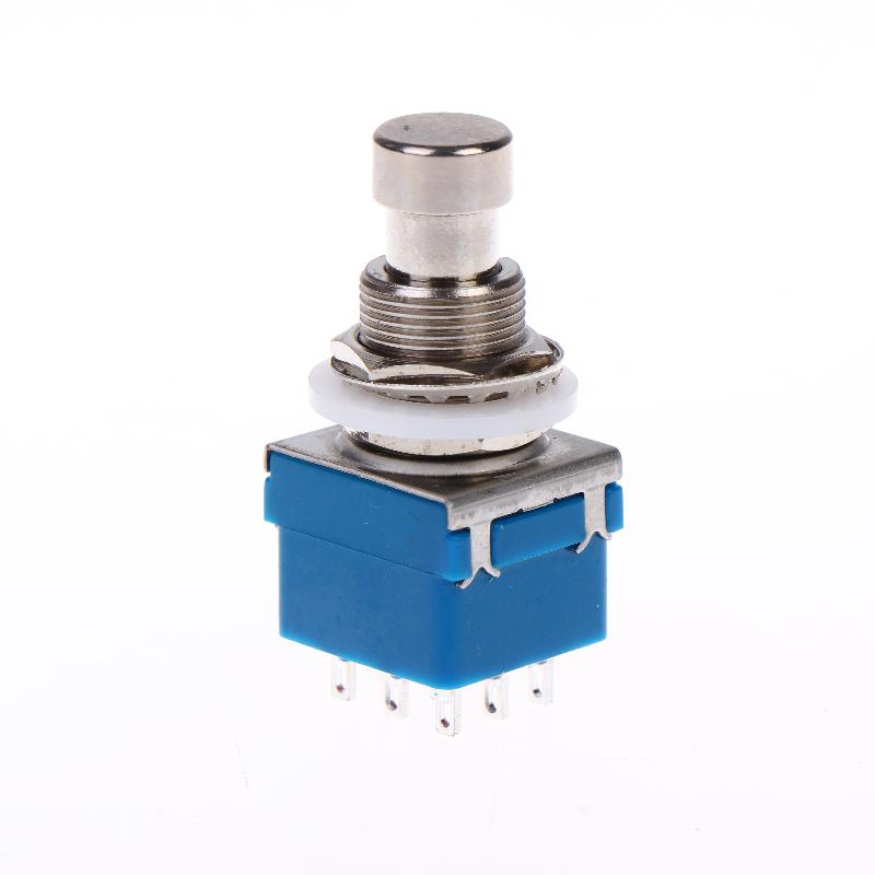 1/3Pcs Button Direct Conversion Switch 9 Pin 3PDT Latching Guitar Switch Guitar Effects Pedal Box Stomp Foot True Bypass
