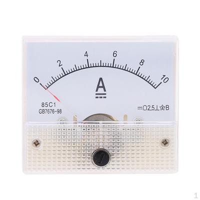 85C1 A Аналоговый панельный измеритель тока AMP Амперметр, белый