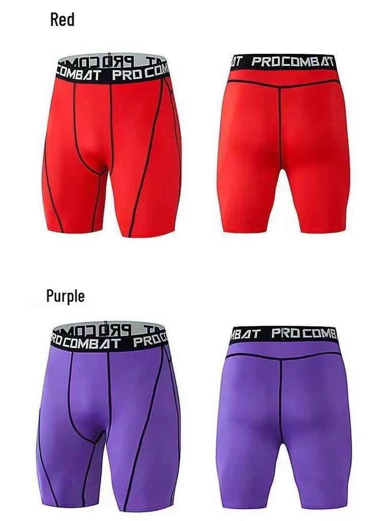 Cross-border Quick-Drying Elastic Fitness Shorts for Sports: Football, Basketball, Running