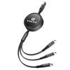 rcmjh6 Car Logo Fast Charger 3 In 1 Micro USB Type C Data Wire For Volvo ES90 EC40 EX40 EM90 XC90 V90 V60 XC60 V40 S80 S60 S90 C40 XC40